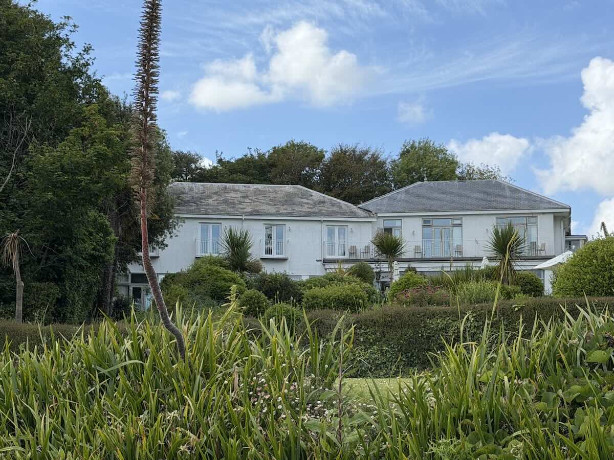 Looking at The Rosevine from the gardens