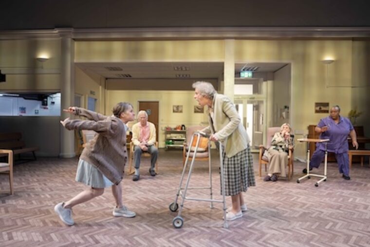 Linda Bassett, Hayley Carmichael, Richard Durden, Llewella Gideon and Diana Payan in CARE at the Young Vic. Credit: Amanda Fordyce