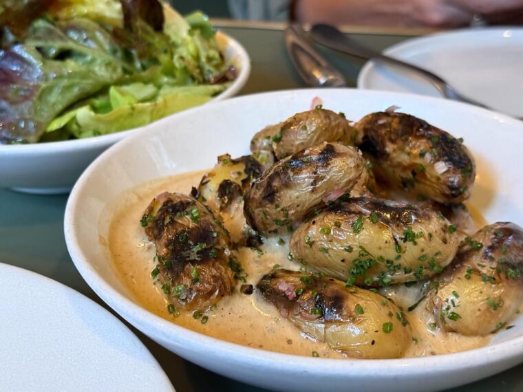 Duchy, Shoreditch restaurant, Grilled ratte potatoes with brown butter Hollandaise