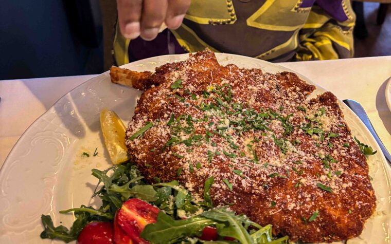 Veal Milanese restaurant Caldesi Marylebone