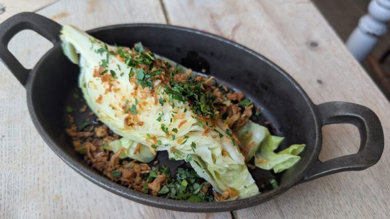 Hispi Cabbage at the Pig and Butcher