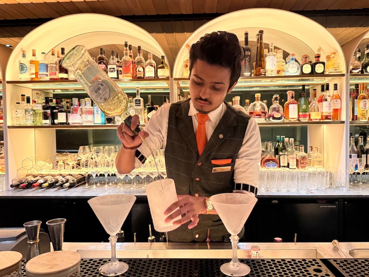 Martini making at St. James' Court, A Taj Hotel