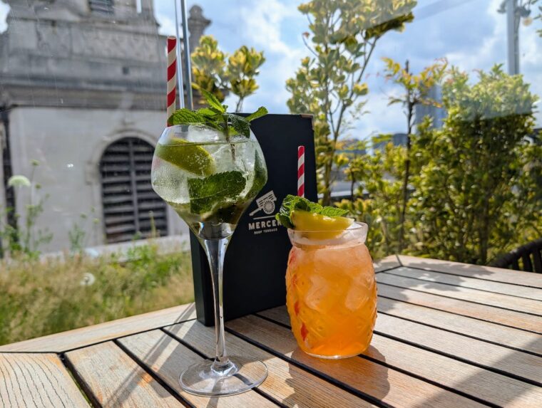 Mercer Minuty Terrace, Vintry and Mercer cocktails