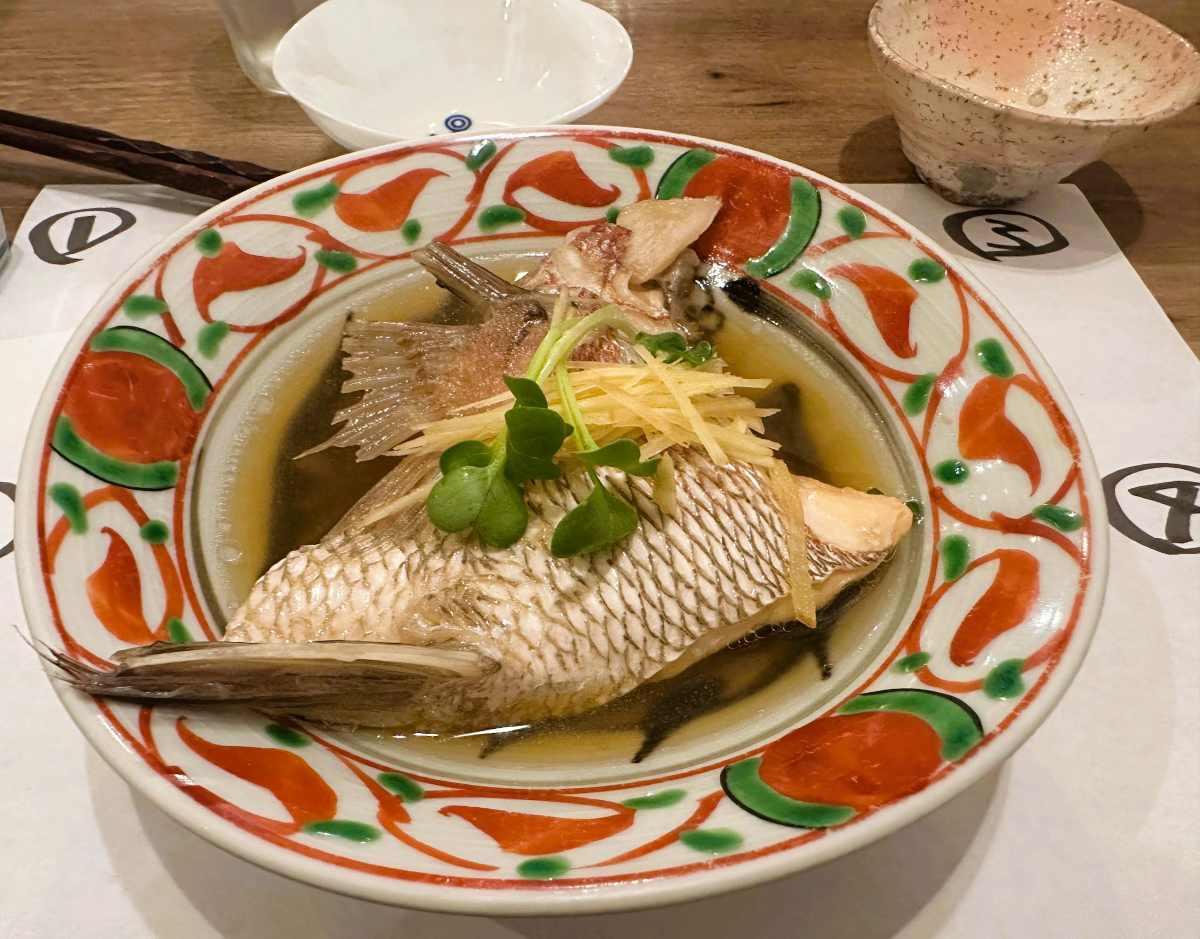 Nagoya red snapper head soup
