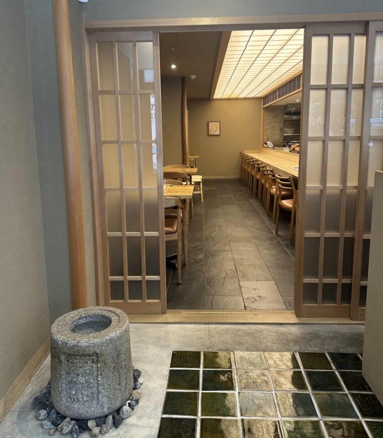 The interior of Roketsu restaurant was crafted in Kyoto and assembled in London