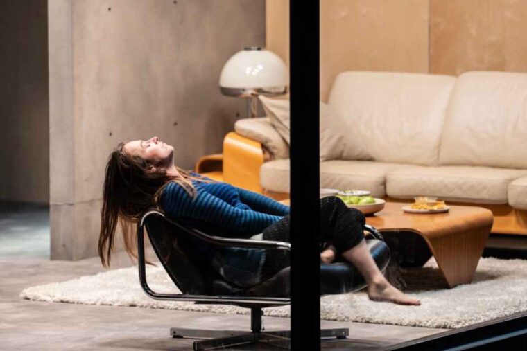 Rosie Sheehy in The Oresteia at The Bridge Theatre, credit Johan Persson