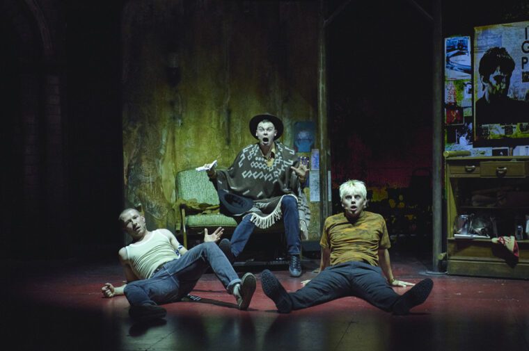 Trainspotting - Lewis Kidd (Renton) Kieran Andrew (Spud) Sheridan Townsley (Sick Boy) - Credit Matt Crockett