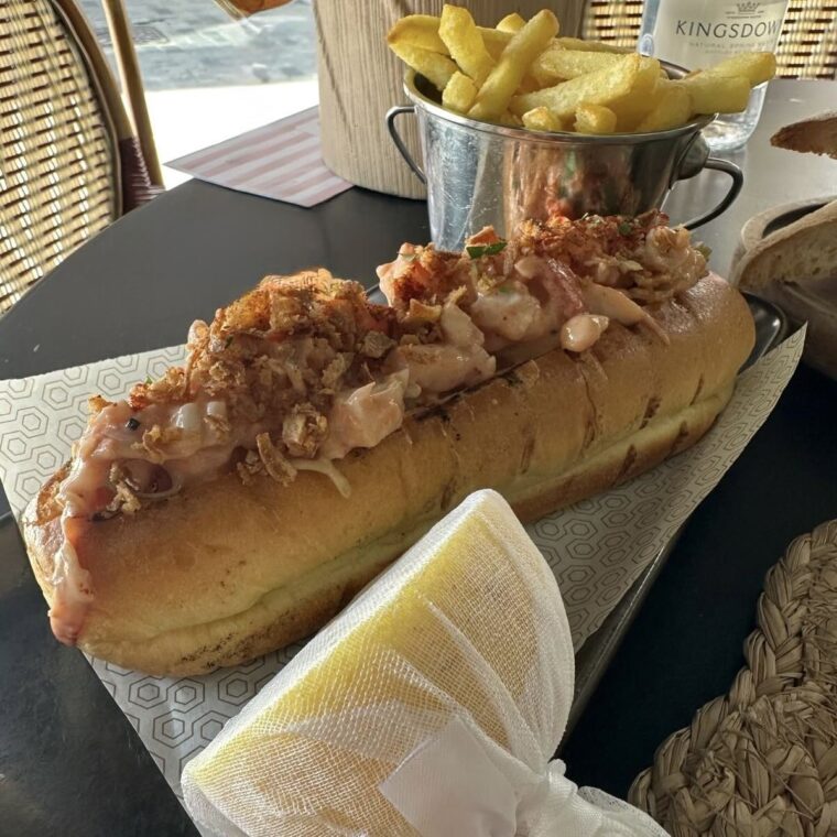 108 Brasserie lobster sub roll & fries
