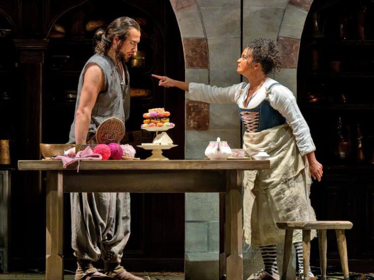 Osmin (Michael Mofidian) and Blonde (Julie Roset). Die Entführung aus dem Serail, Glyndebourne