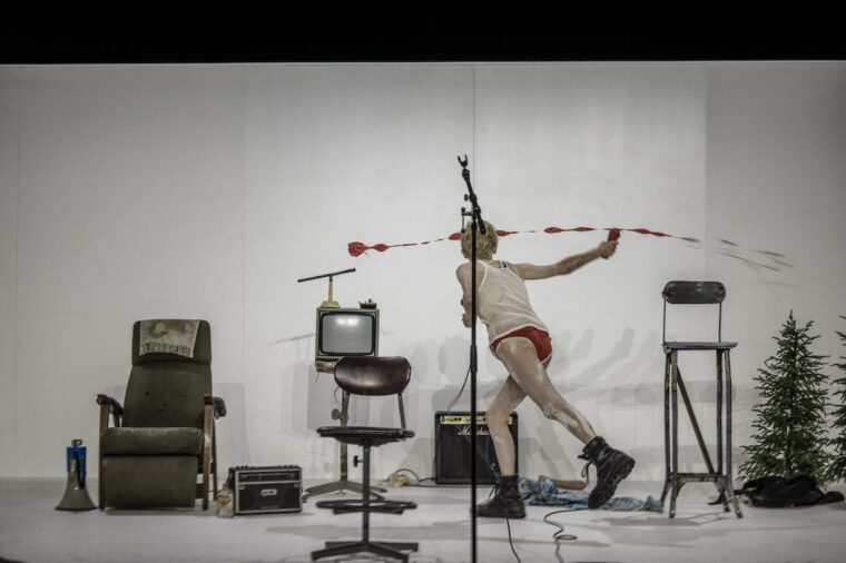 Tilda Swinton as Ella/Max in Man to Man. Photo credit: Ruediger Glatz
