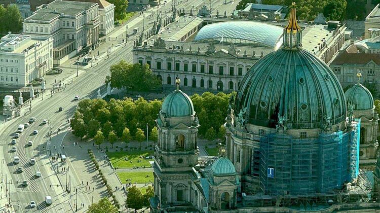 The Berliner Dom as seen from the Berlin TV tower.