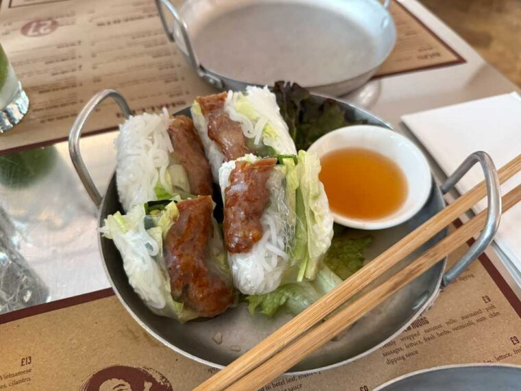 Summer rolls at Cô Thành, Covent Garden