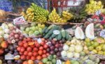 Fruit display at Mercado de Lavadores in Funchal, Madeira