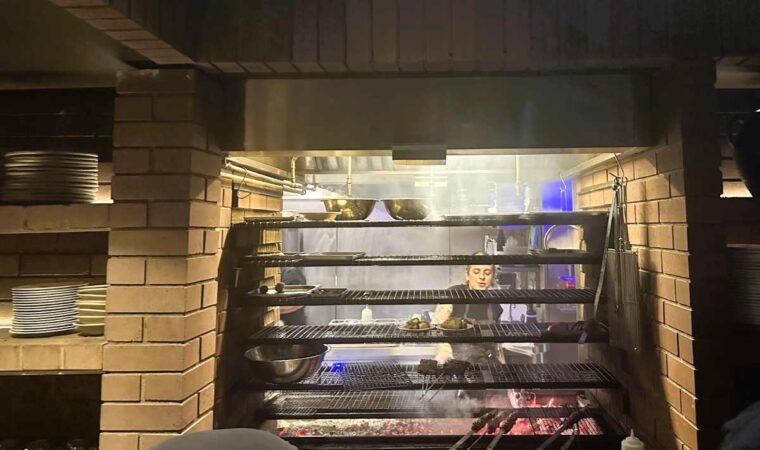 KID restaurant interior with mangal grill