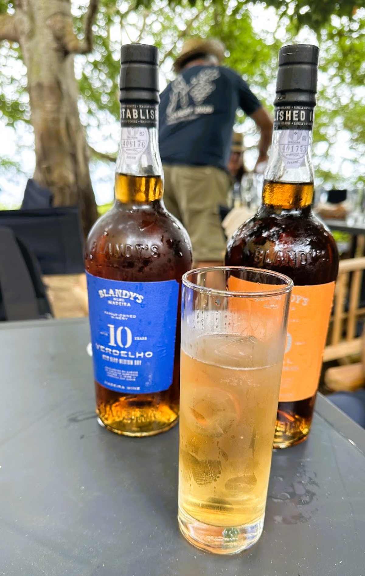 Madeira Tonic made with Madeira Wine at Blandy's Quinta do Bispo vineyard in Sao Jorge