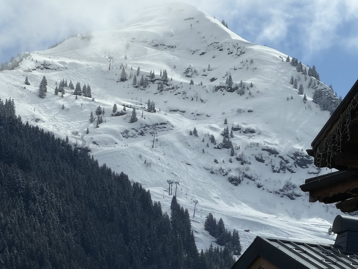 Pointe de Nyon from Morzine town centre