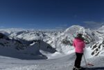 Mountain view on a short ski break to the Stubai Glacier