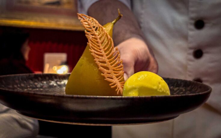 Poached Pear, Romy Gill The Pen
