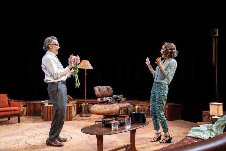 Billy Crudup (George) & Gillian Anderson (Martha) in Who's Afraid of Virginia Woolf.@sohoplace.©Johan Persson