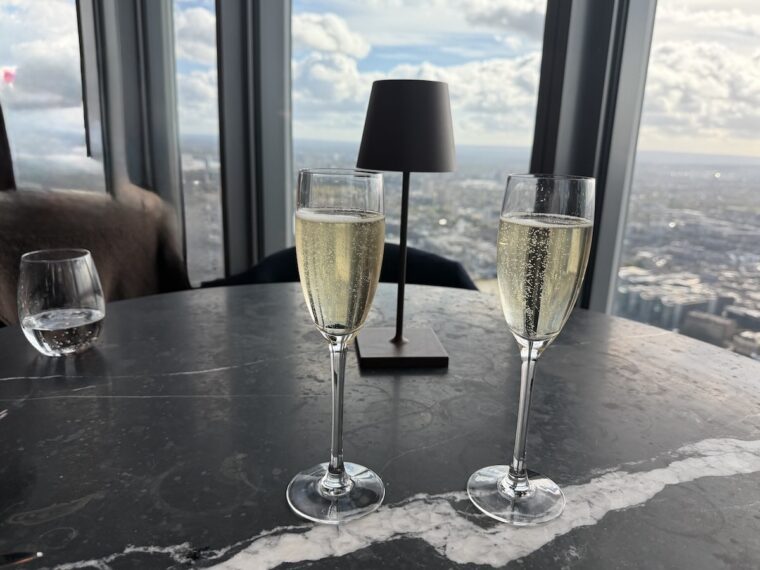 Champagne with a view Bread Street Kitchen
