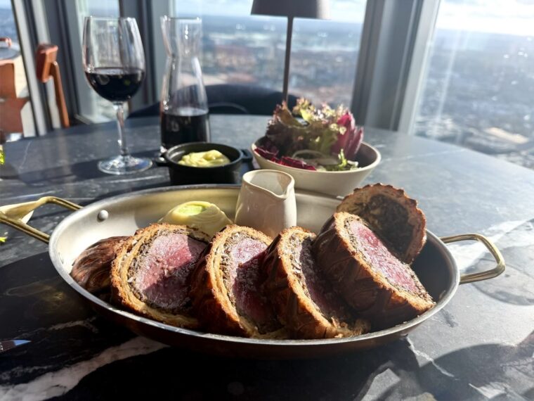 Beef Wellington at Bread Street Kitchen Bishopsgate