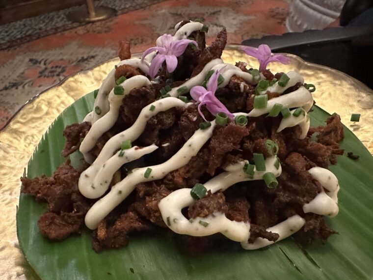 Onion and Mushroom Bhaji at Bulbul, London
