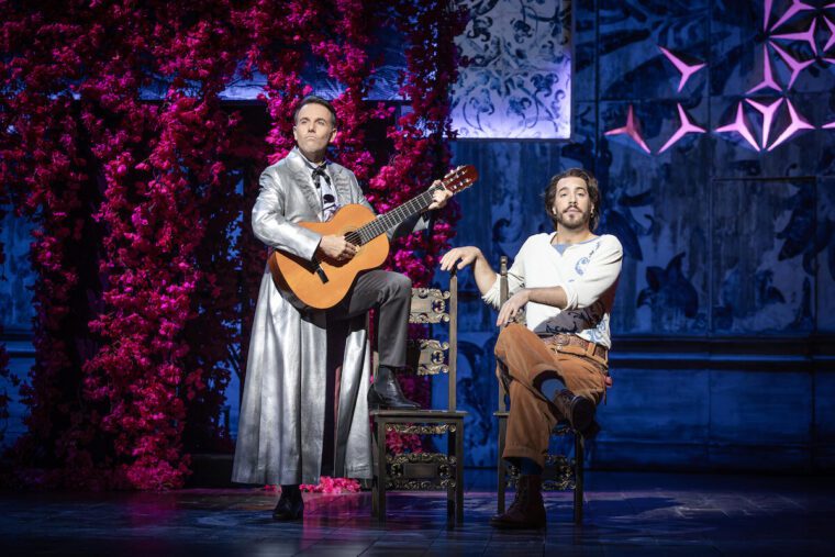 Count Almaviva (Nico Darmanin) and Figaro (Lluís Calvet i Pey). The Barber of Seville, Glyndebourne Autumn Season 2026
