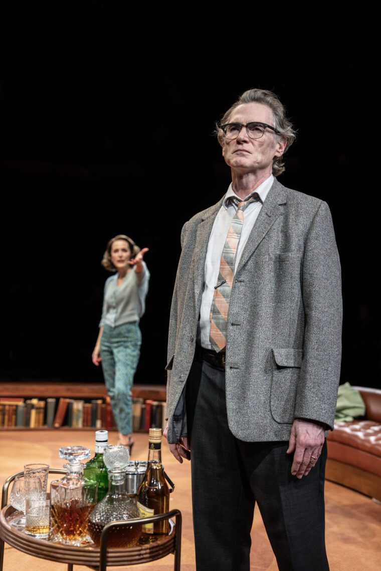 Gillian Anderson (Martha) & Billy Crudup (George) in Who's Afraid of Virginia Woolf - sohoplace - credit Johan Persson