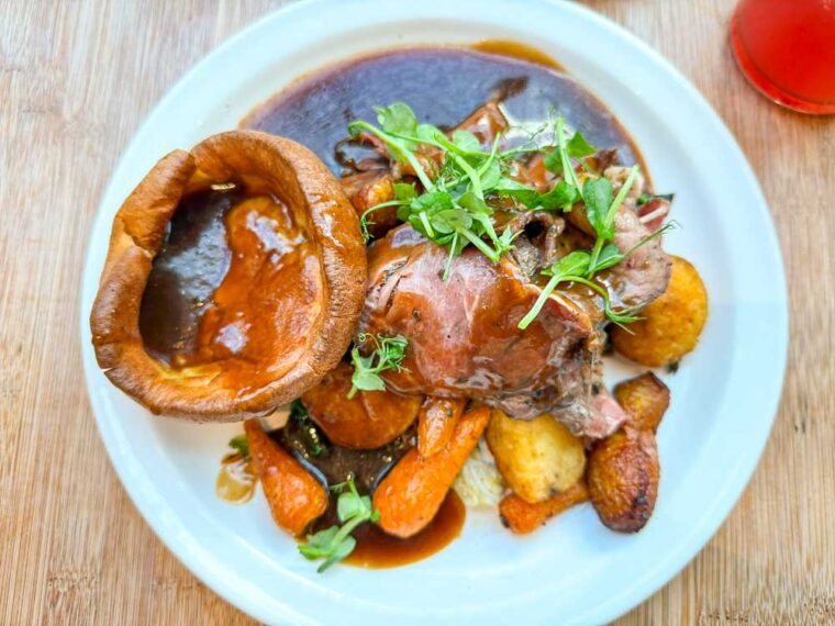 Smoked beef Sunday Roast lunch at Guanabana, Camden