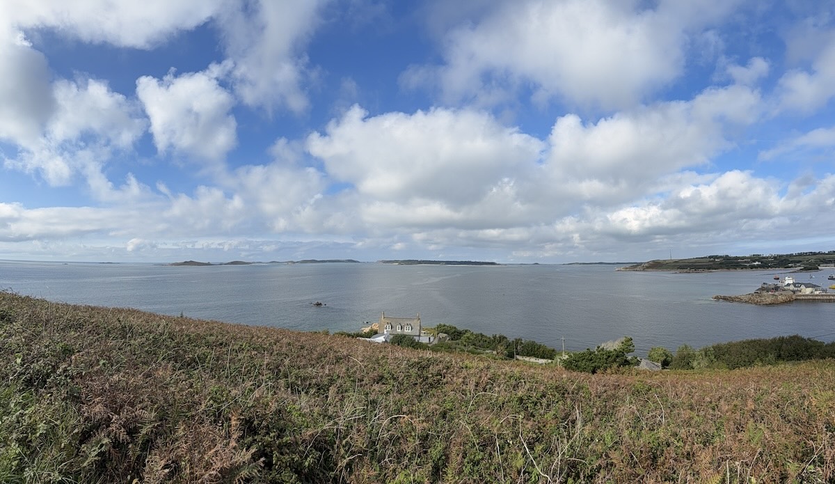 IOS view from Star Castle View of Islands Isles of Scilly