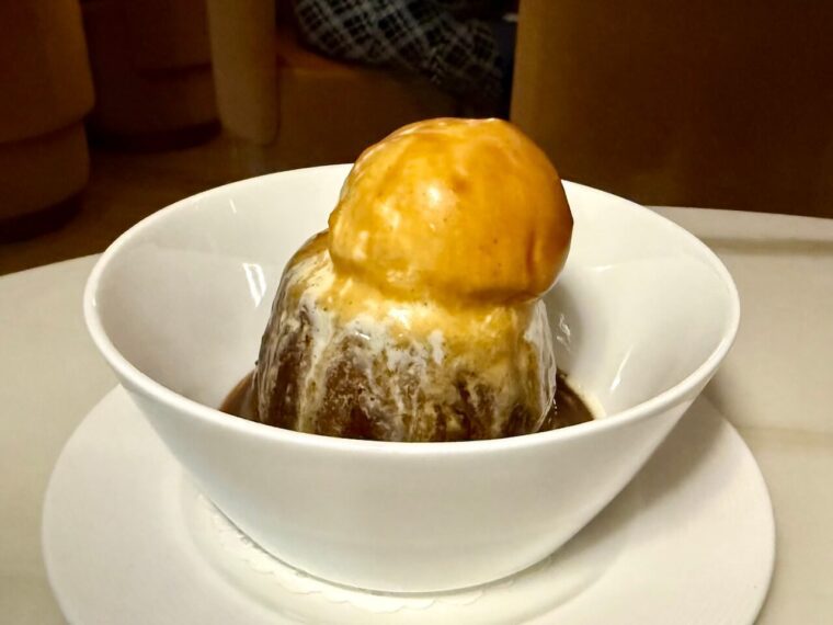 Sticky Toffee pudding at Gordon Ramsay at Sea Containers