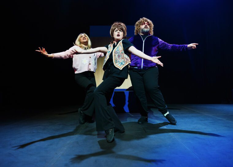 Sylvie Stenson, May Tether and Andrew Berlin in Heated Rivalry The Unauthorised Parody at Underbelly - credit Alex Brenner