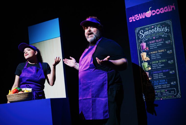 Sylvie Stenson and Andrew Berlin in Heated Rivalry The Unauthorised Musical Parody at Underbelly - credit Alex Brenner