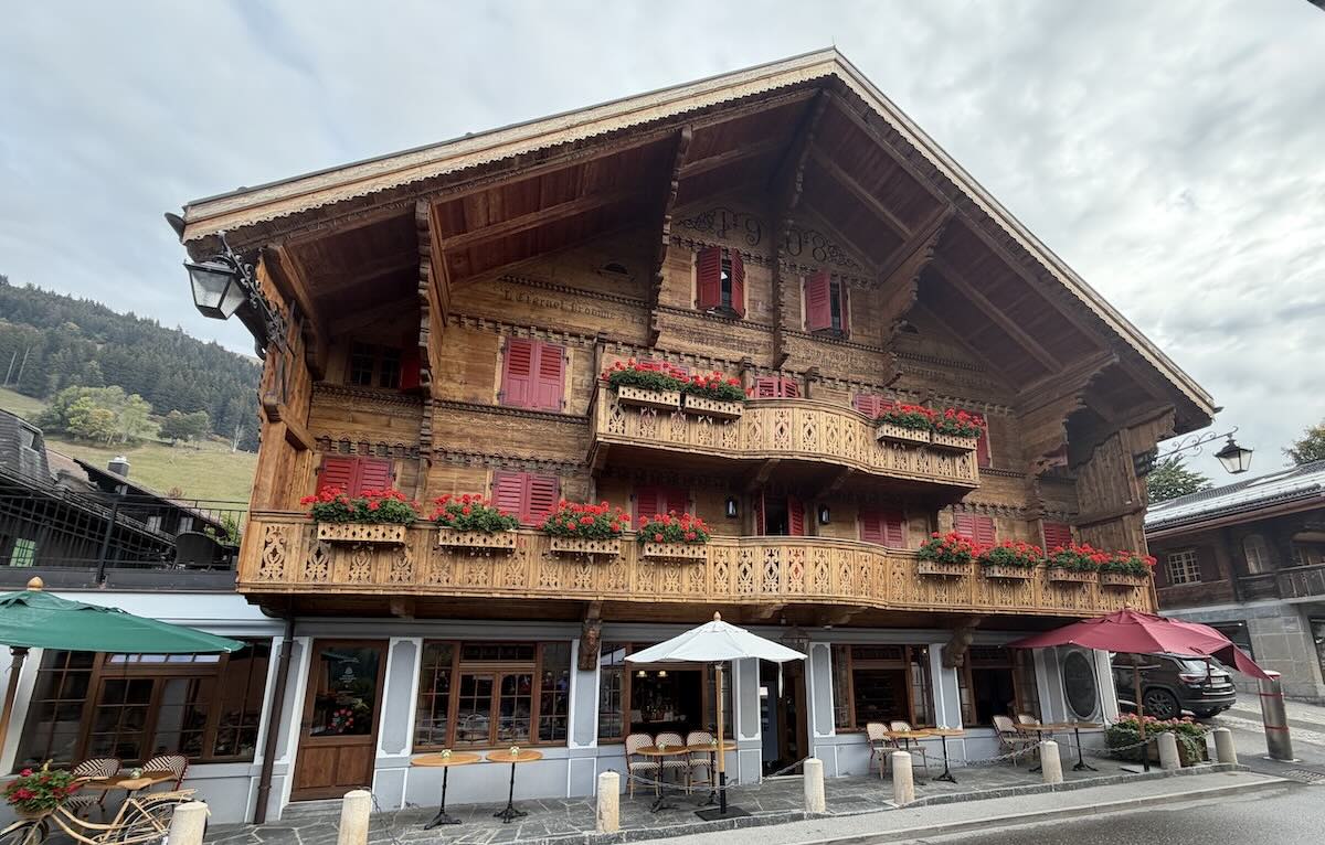 Typical wooden chalet Rougemont