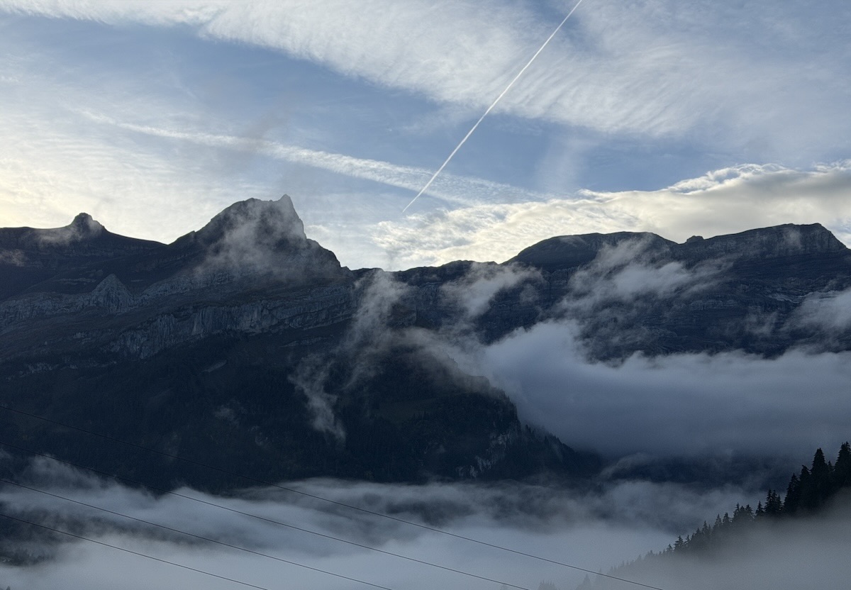 Misty morning in les Alpes Vaudoises
