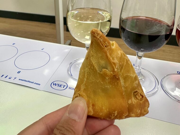 Wine pairing exercise at WSET School London
