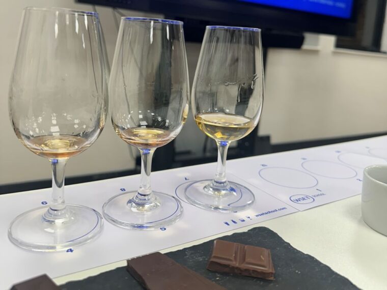 Spirit pairing exercise at WSET School London